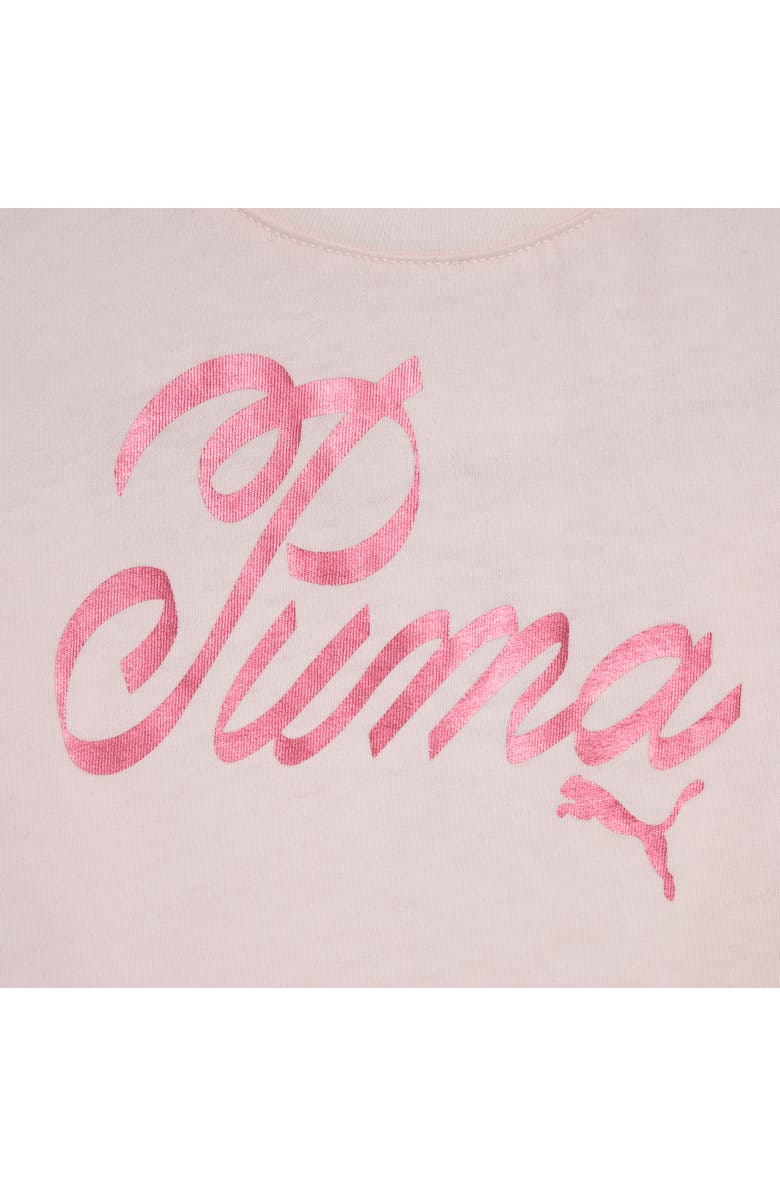 PUMA Kids' Crewneck Sweatshirt, Graphic T-Shirt & Skort Set, Alternate, color, Black