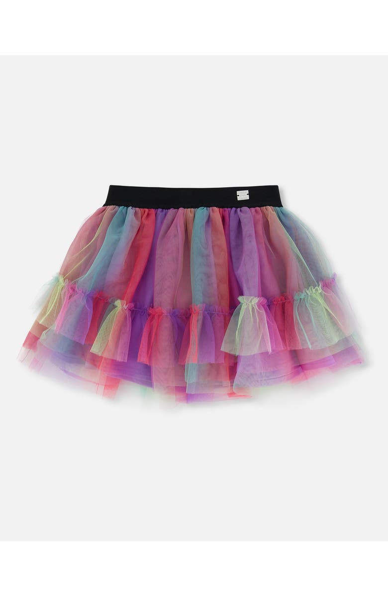 Deux par Deux Girl's Rainbow Tulle Skirt, Main, color,