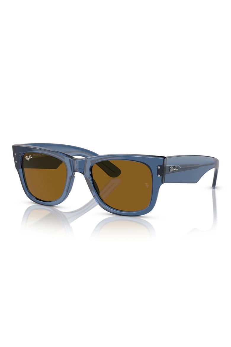 Mega Wayfarer 51mm Square Sunglasses, Alternate, color, BROWN