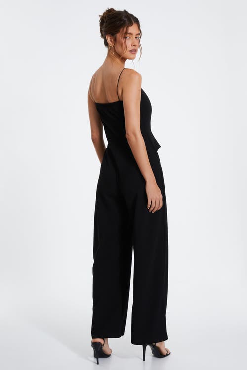 Quiz Scuba Crepe Bow Front Jumpsuit