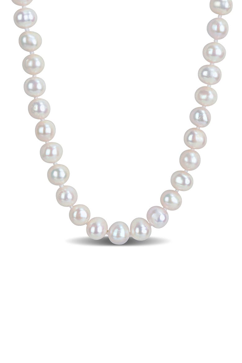 8-9mm Cultured Freshwater Pearl Necklace, Main, color, WHITE
