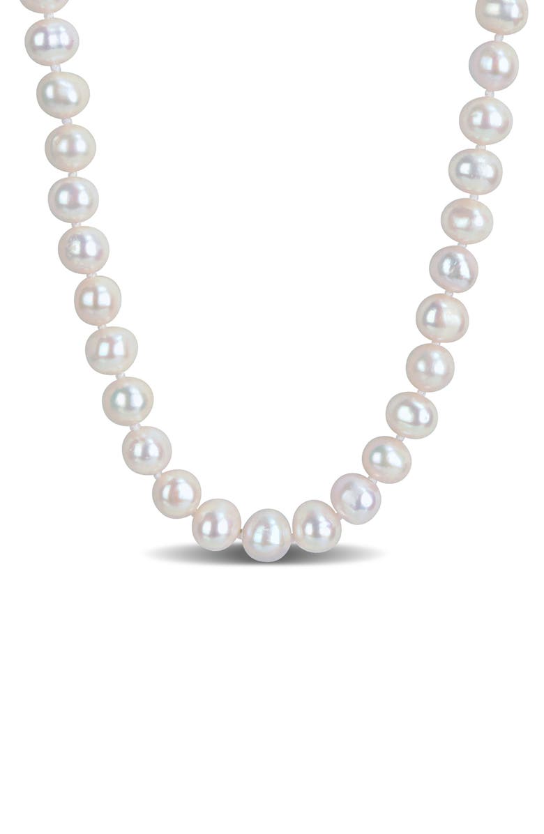 DELMAR 8-9mm Cultured Freshwater Pearl Necklace, Main, color, White