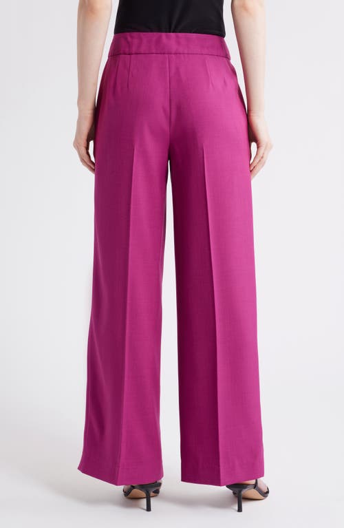 Tahari Asl Wide Leg Pants In Wild Berry