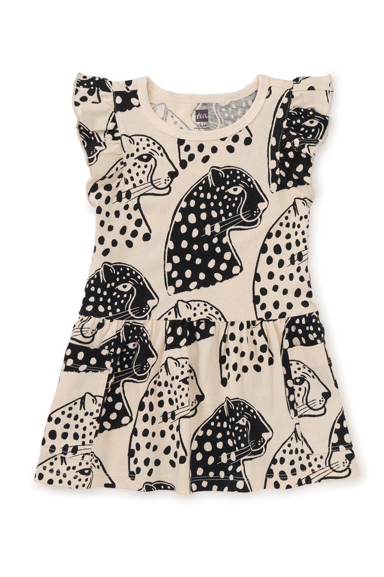 Flutter Sleeve Pocket Dress 2.0, Alternate, color, Block Print Jaguar