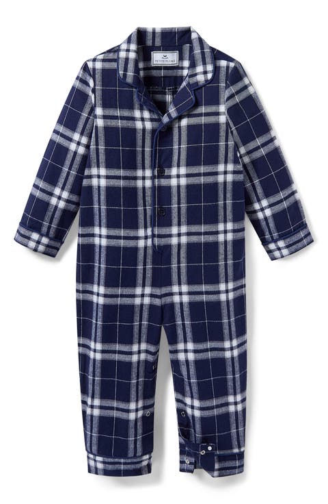 Oxford Tartan One-Piece Brushed Twill Pajamas (Baby)