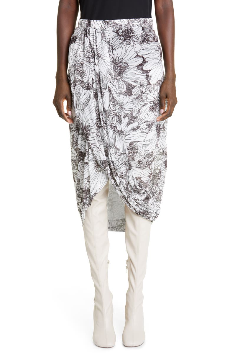 Dries Van Noten Sabrina Floral Print Midi Skirt, Main, color, 