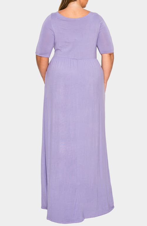 L I V D Eva Jersey Maxi Dress In Purple