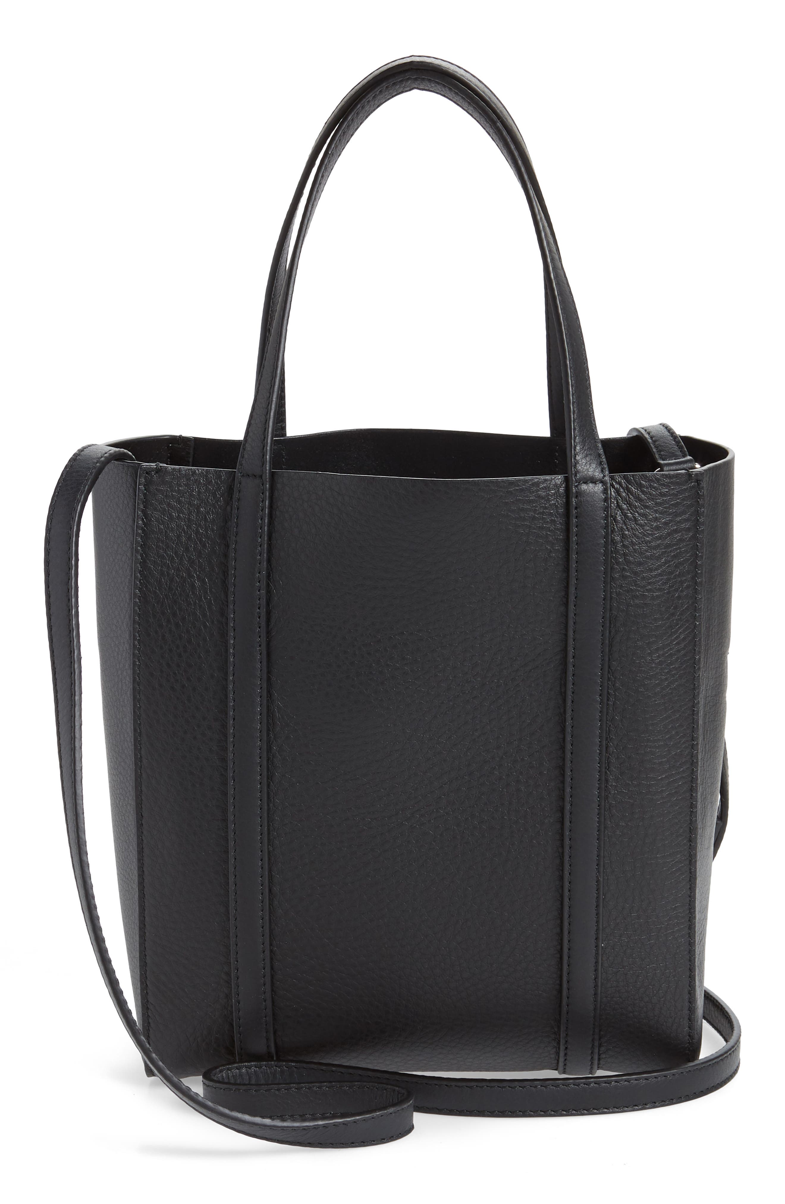 Balenciaga Extra Small Everyday Logo Leather Tote, Alternate, color, 