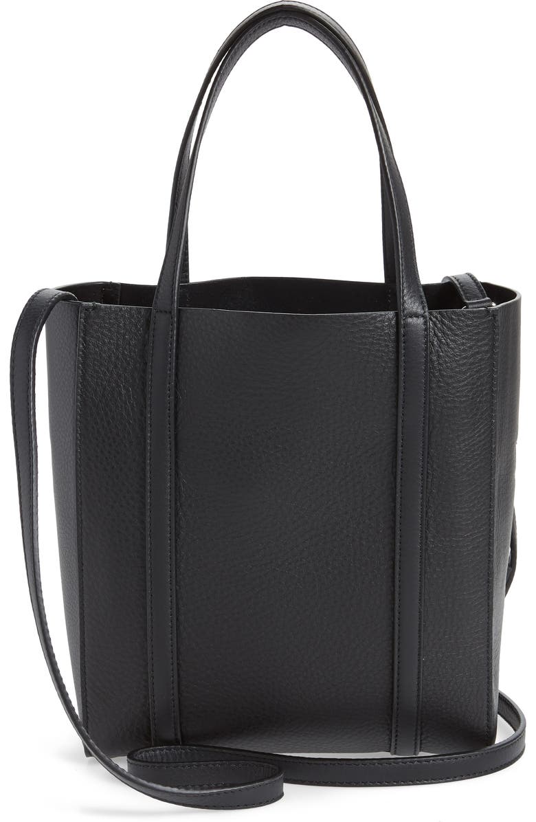 Balenciaga Extra Small Everyday Logo Leather Tote, Alternate, color,