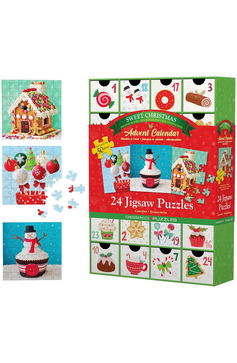 Eurographics Puzzle Advent Calendar Sweet Christmas, Alternate, color, Multicolored