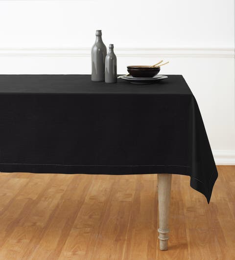 Cotton Linen Hemstitch Tablecloth