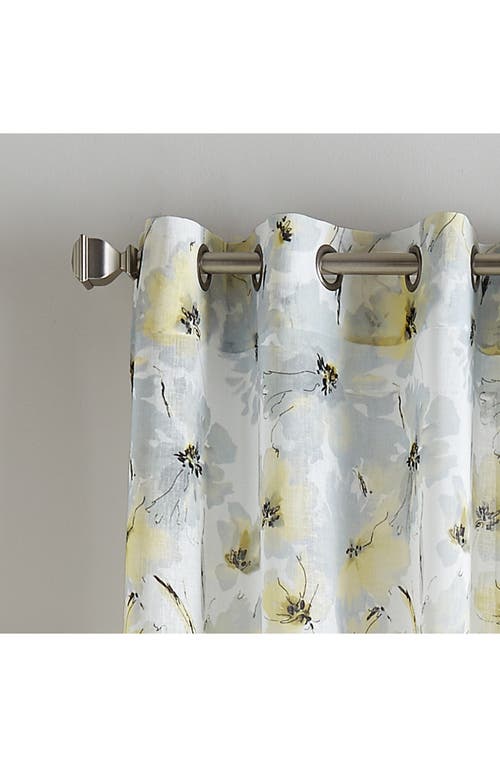 Dkny Modern Bloom Single Curtain Panel In Yellow