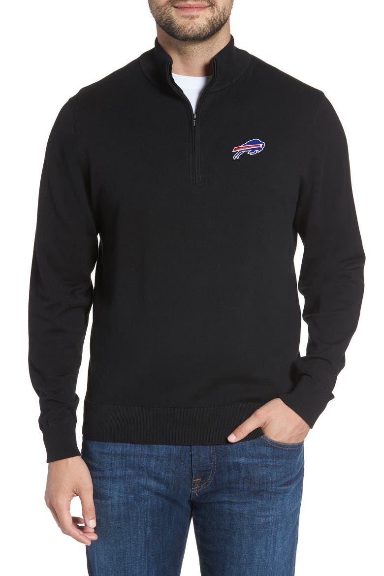 Buffalo Bills - Lakemont Regular Fit Quarter Zip Sweater, Main, color, BLACK
