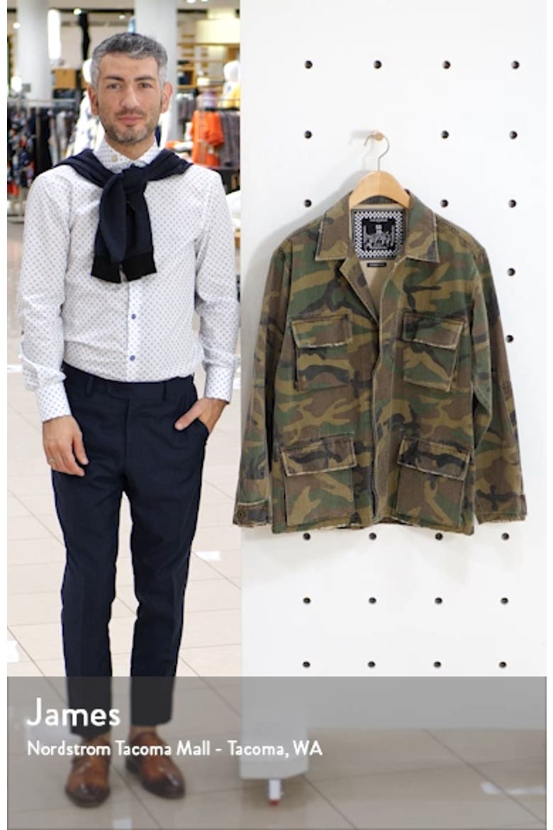 Distressed Band Collar Trucker Jacket video