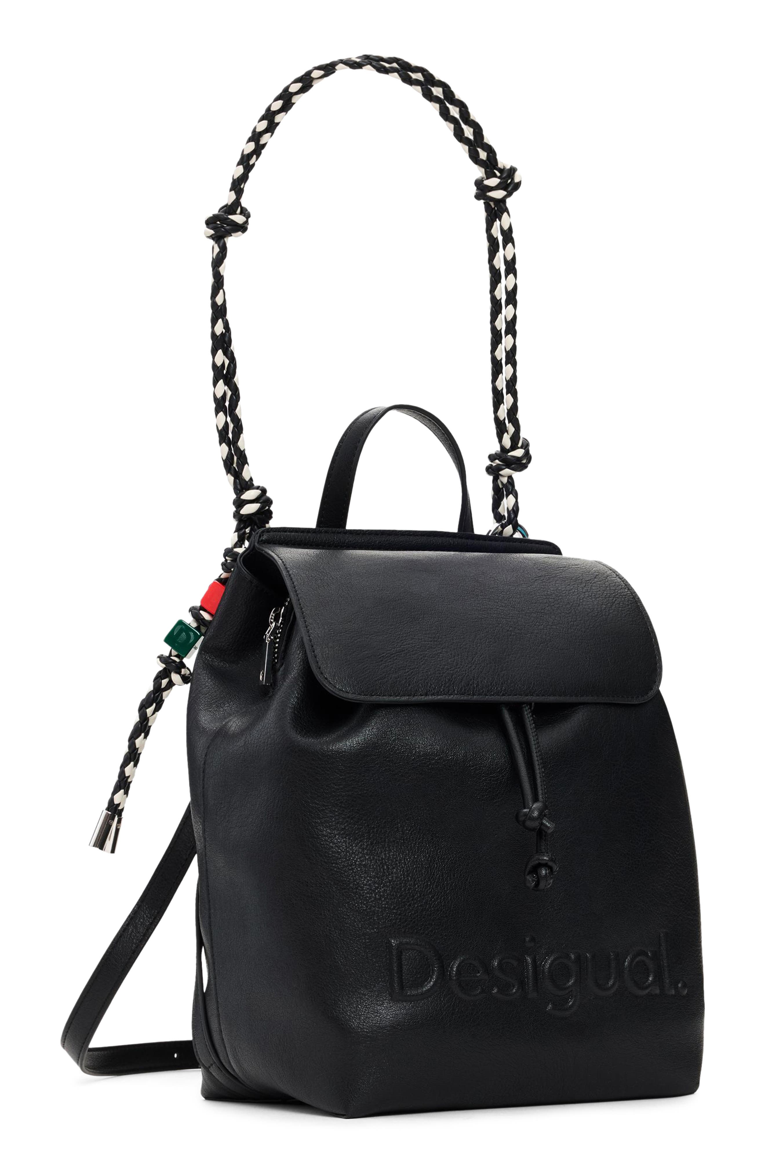 Desigual Mini Logo Embossed Convertible Backpack, Alternate, color, 