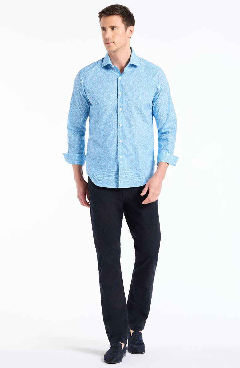 Robert Graham Jonah Long Sleeve Woven Shirt, Alternate, color, Blue