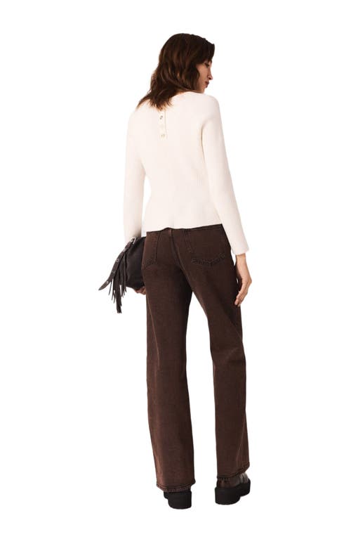 Maje Bootcut Jeans With Chain In Brown