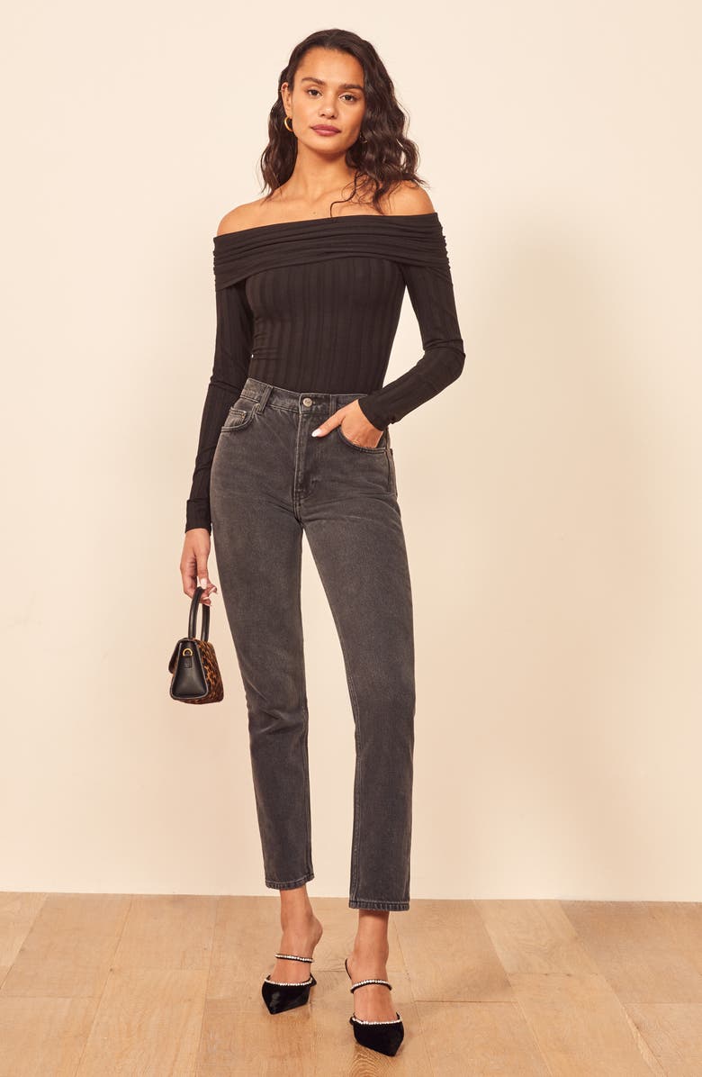 Reformation Roxi Off the Shoulder Top, Alternate, color, 