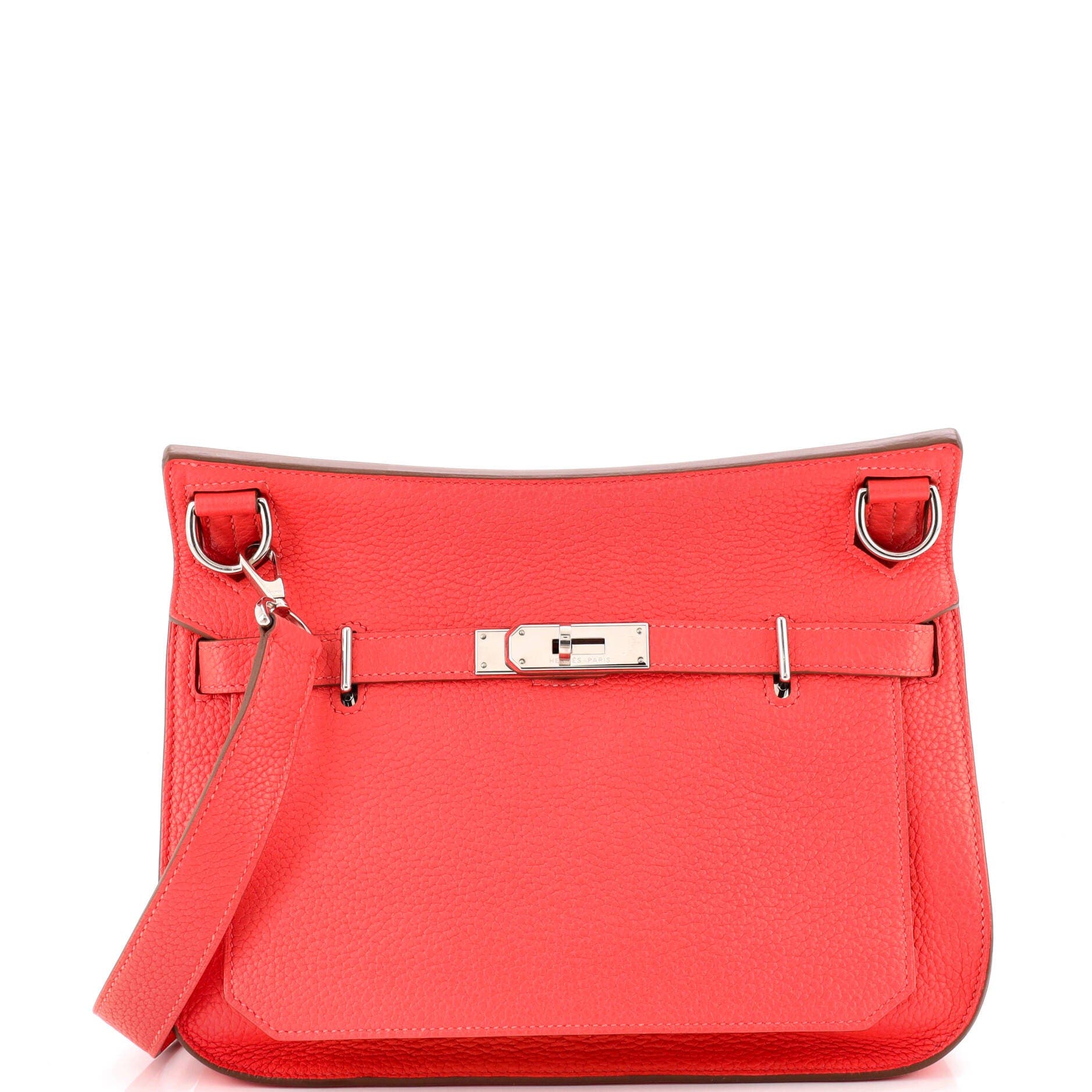 Pre-Owned Hermes Jypsiere Bag Clemence 28, Main, color, Rouge Pivoine