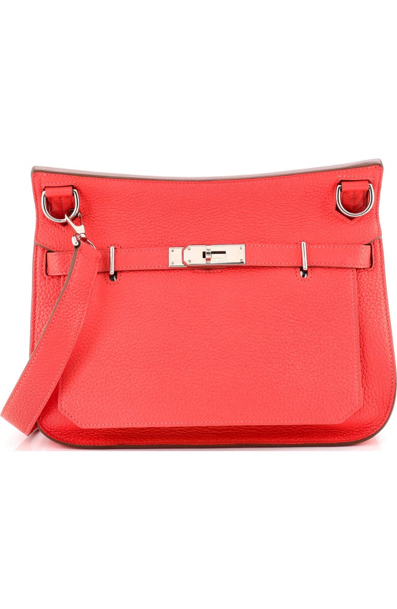 Pre-Owned Hermes Jypsiere Bag Clemence 28, Main, color, Rouge Pivoine