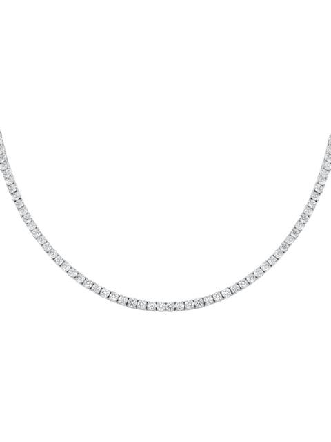 Elegant Cubic Zirconia Choker Tennis Necklace