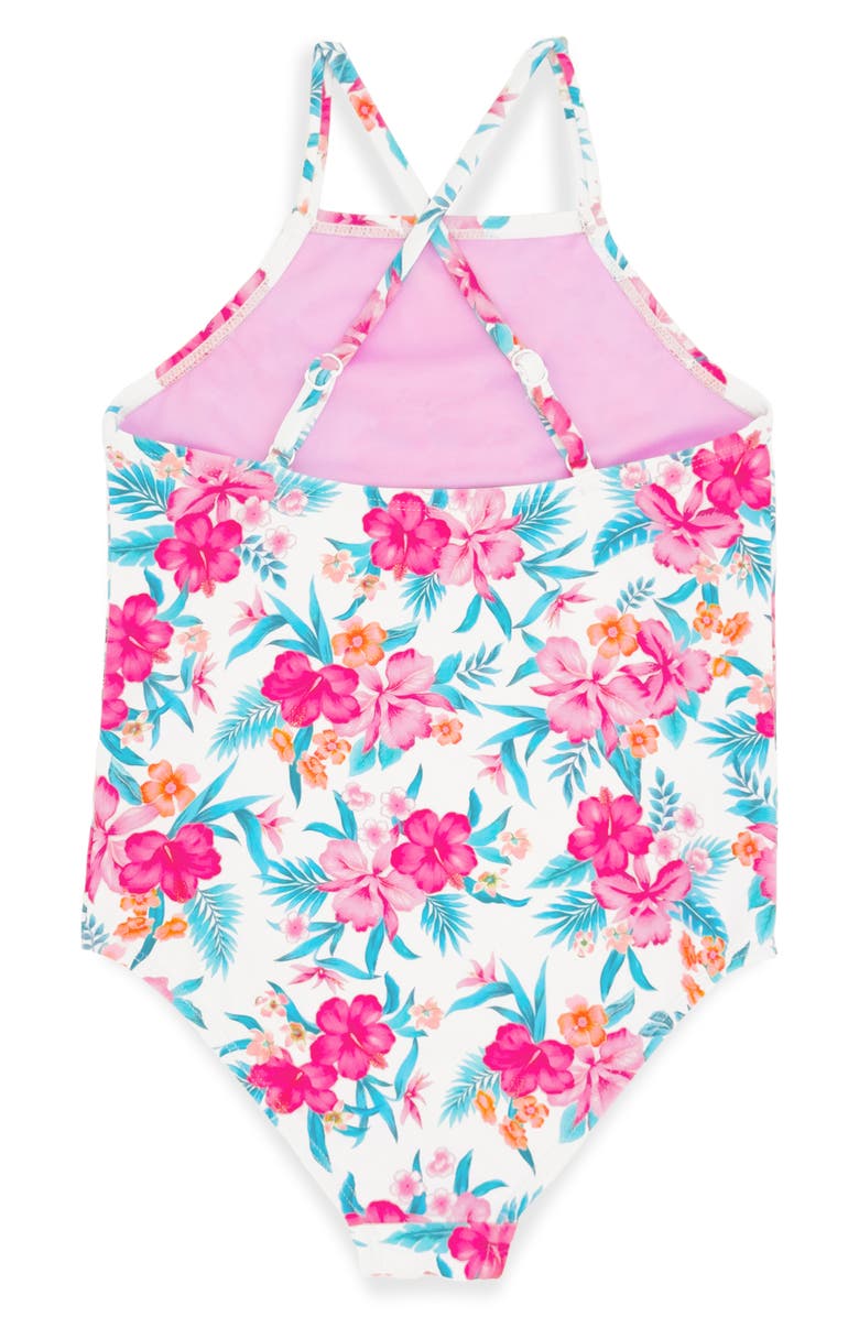 Feather 4 Arrow Kids' High Tide UPF 50+ One-Piece Swimsuit, Alternate, color, Multi