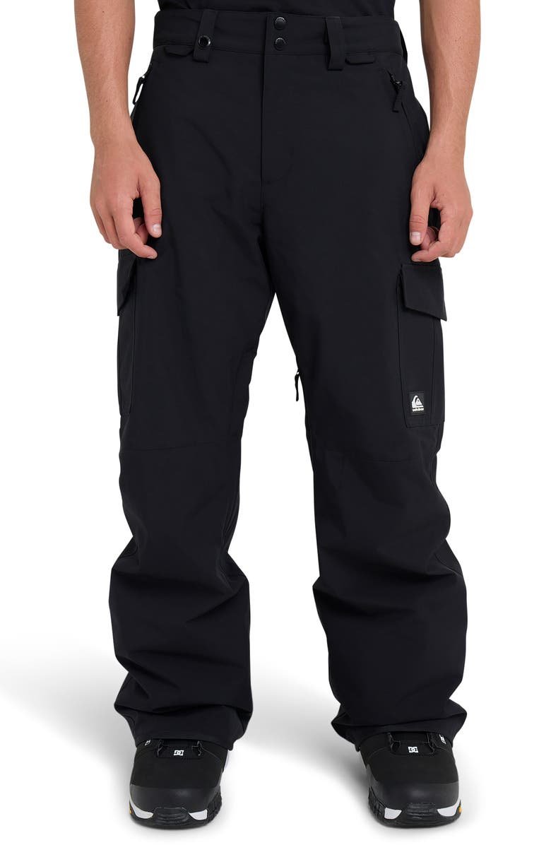 Quiksilver Porter Waterproof Snow Pants, Main, color, Black