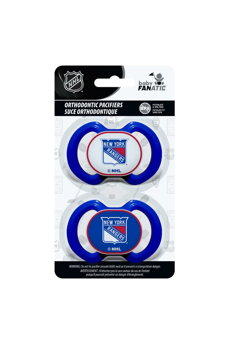 New York Rangers Pacifier 2-Pack, Alternate, color, Multicolor