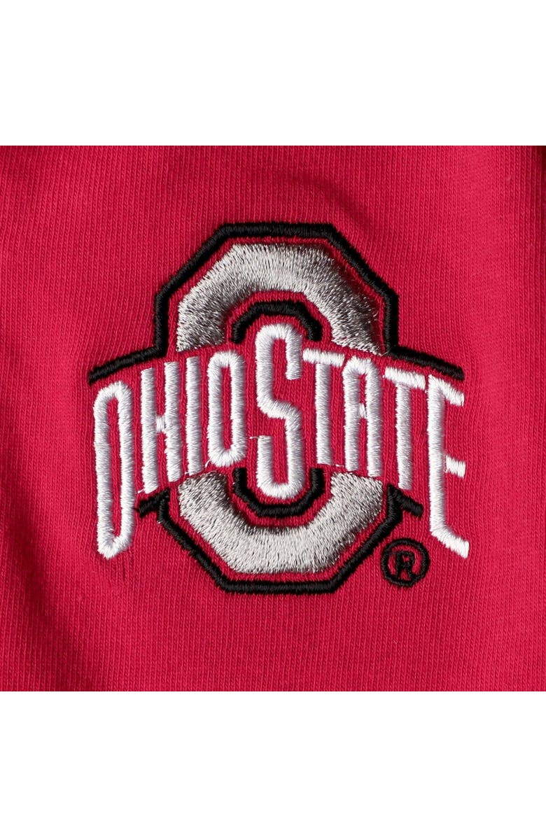 LITTLE KING Infant Scarlet Ohio State Buckeyes Polo Bodysuit, Alternate, color, Scarlet