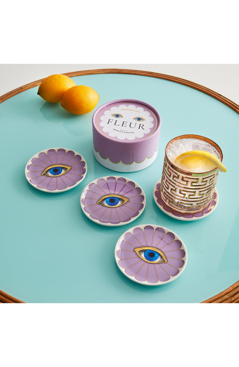Jonathan Adler Fleur Coaster Set, Alternate, color, 