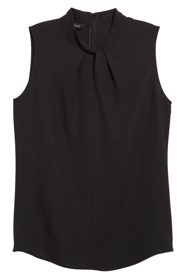 Twist Neck Sleeveless Top, Alternate, color, BLACK