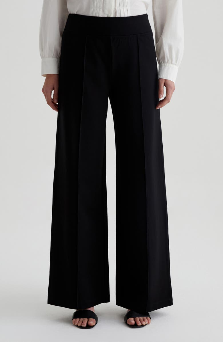 AG Reagan High Waist Wide Leg Pants, Main, color, Super Black