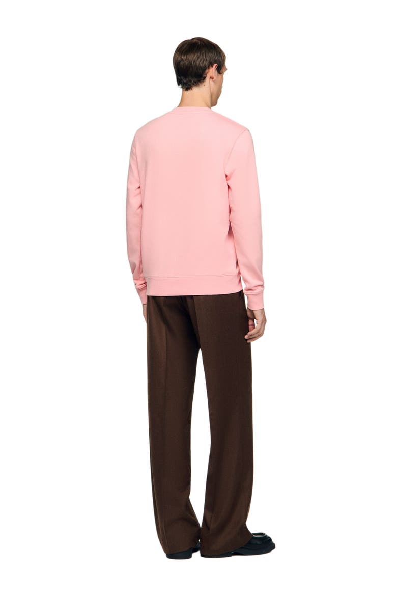 Heart patch crewneck, Alternate, color, Baby pink
