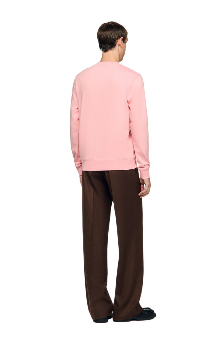 SANDRO Heart patch crewneck, Alternate, color, Baby Pink