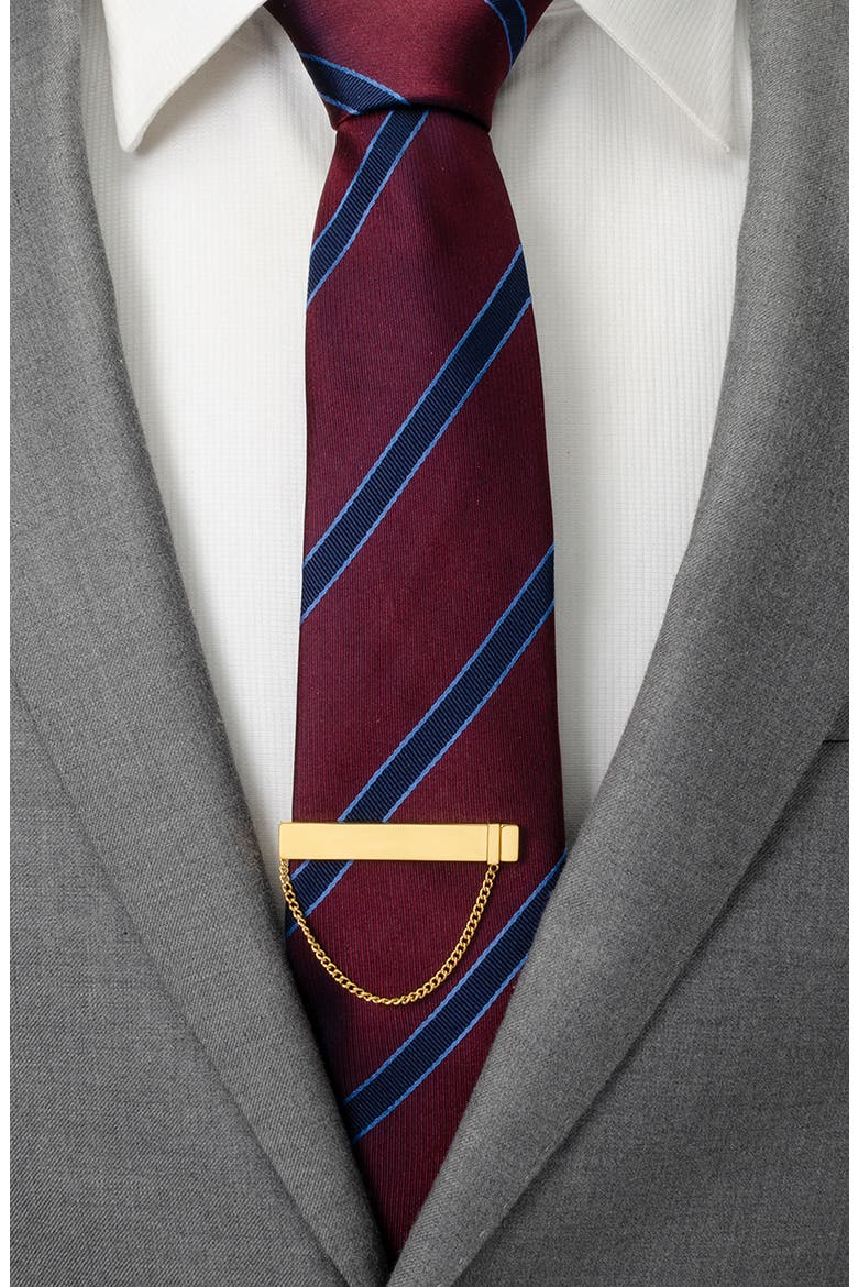 Chain Tie Clip, Alternate, color, GOLD