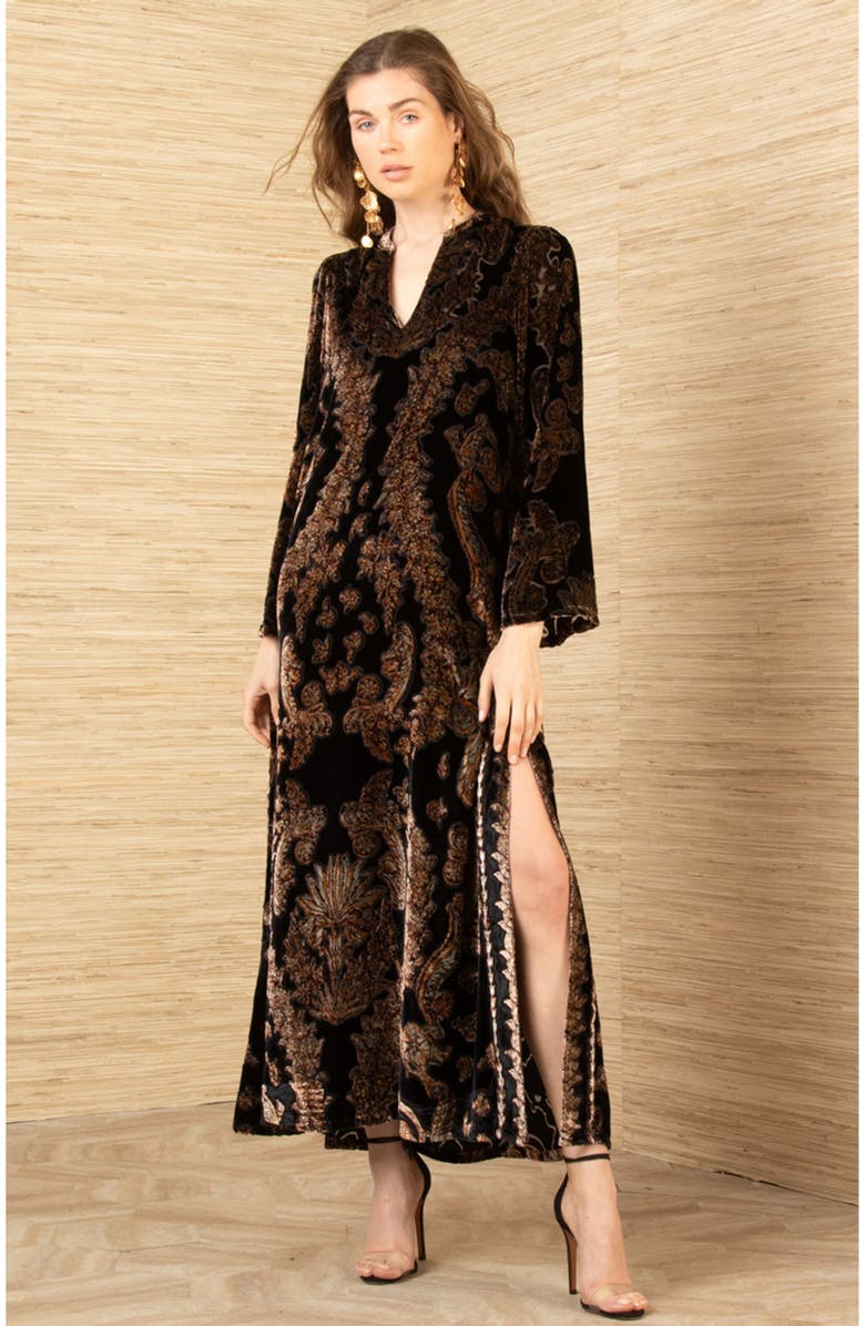 Hale Bob Emberlynn Velvet Dress, Alternate, color,