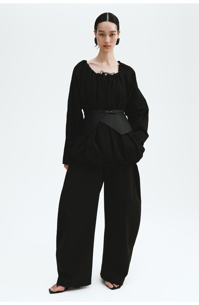 H&M Drawstring-detail Windbreaker, Alternate, color, Black