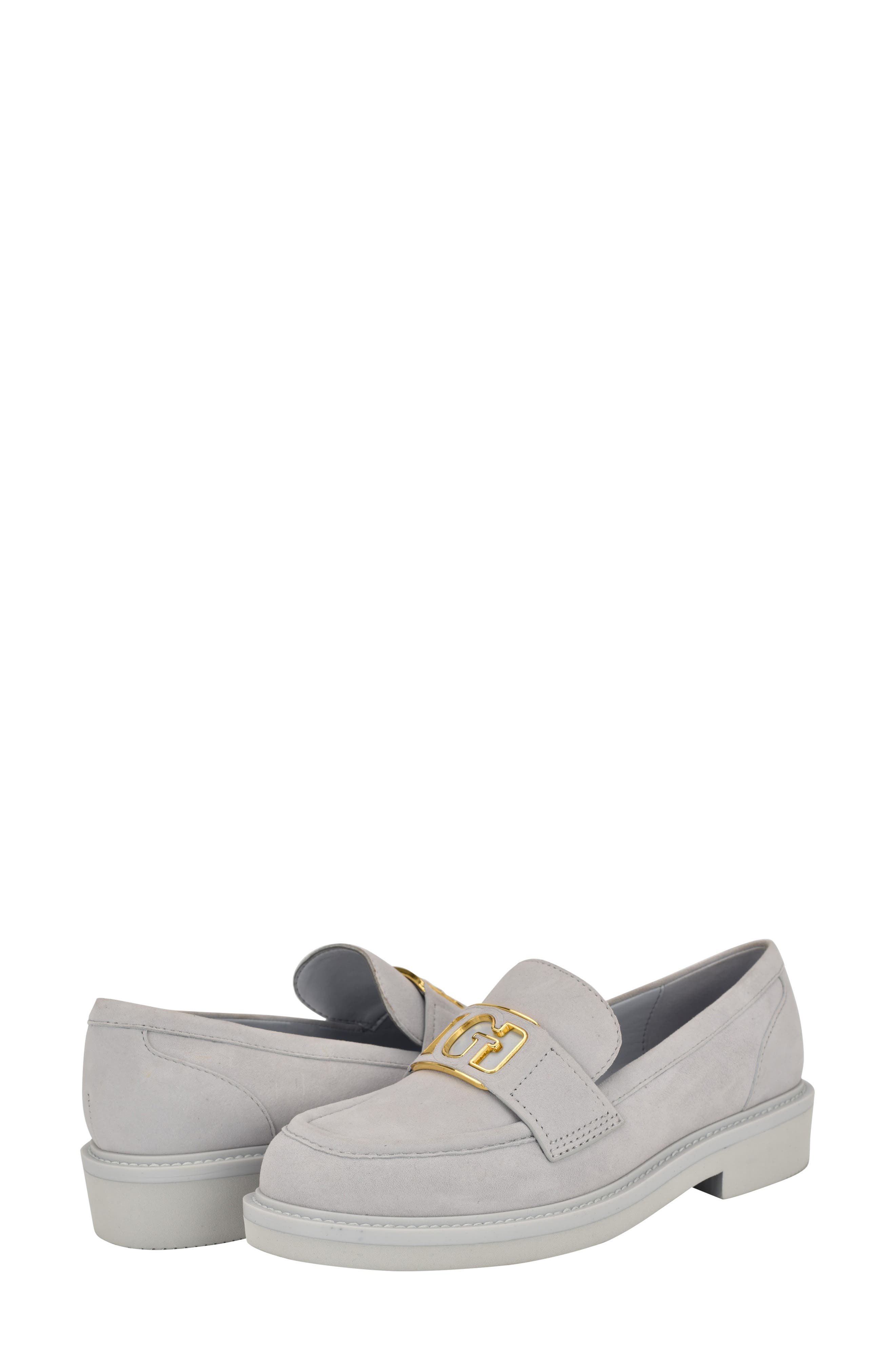 GUESS Shuttle Loafer, Alternate, color, Light Grey