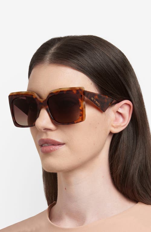 Etro 57mm Square Sunglasses In Brown