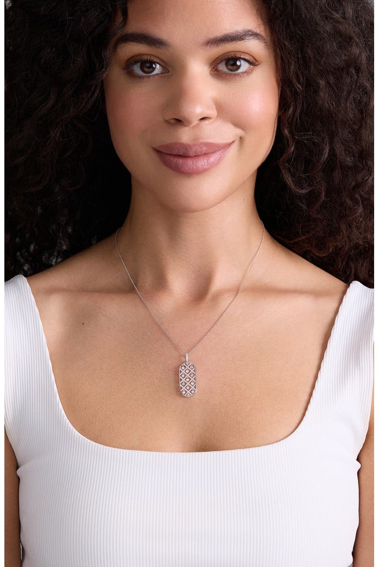 Audrey 18K Gold Dancing Diamond Pendant Necklace, Alternate, color, 18K WHITE GOLD/ DIAMOND