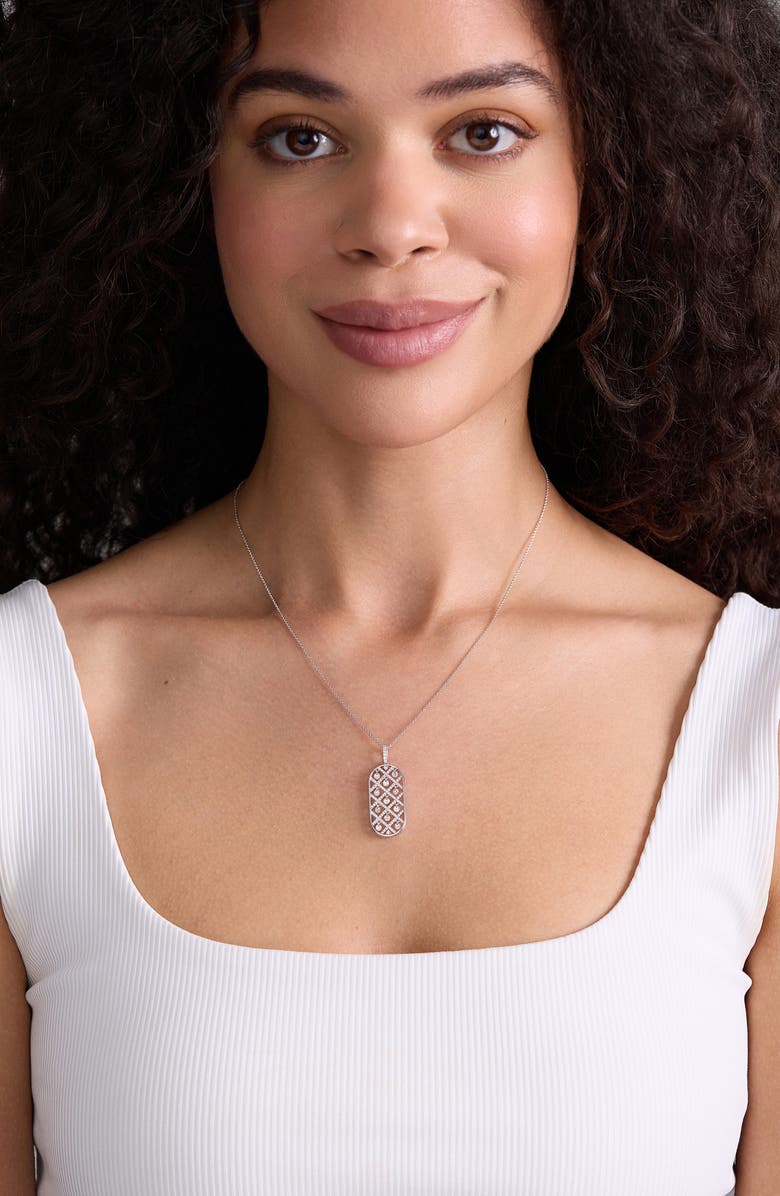 Bony Levy Audrey 18K Gold Dancing Diamond Pendant Necklace, Alternate, color, 18K White Gold/ Diamond