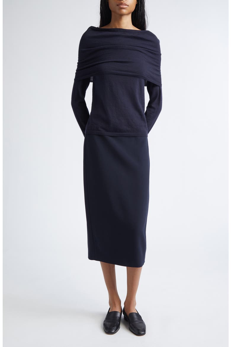 Otre Stretch Wool Midi Skirt, Alternate, color, ULTRAMARINE
