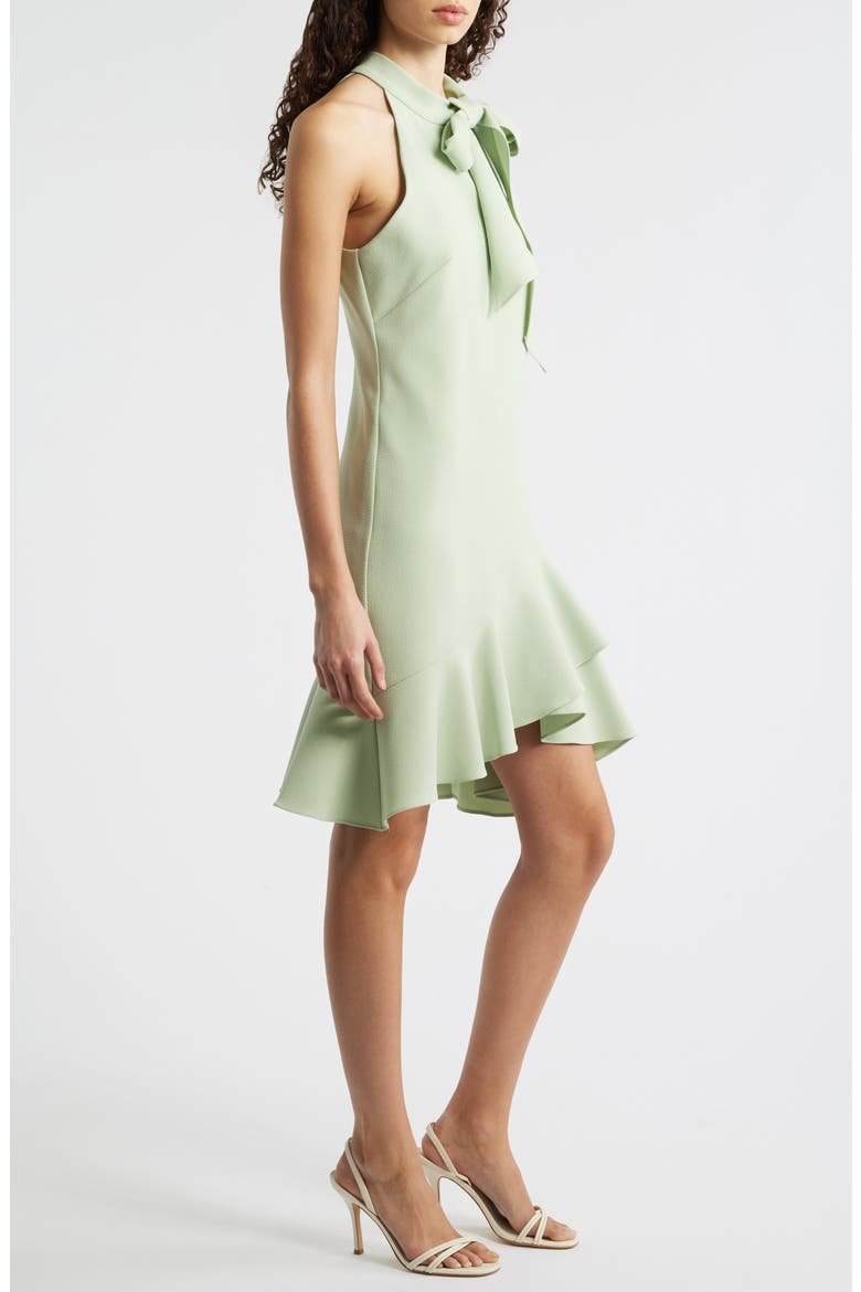Ruffle Detail Stretch Crepe Dress, Alternate, color, PISTACHIO
