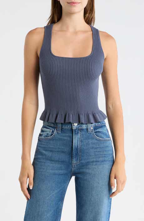 Bronwyn Rib Cotton Blend Sweater Tank
