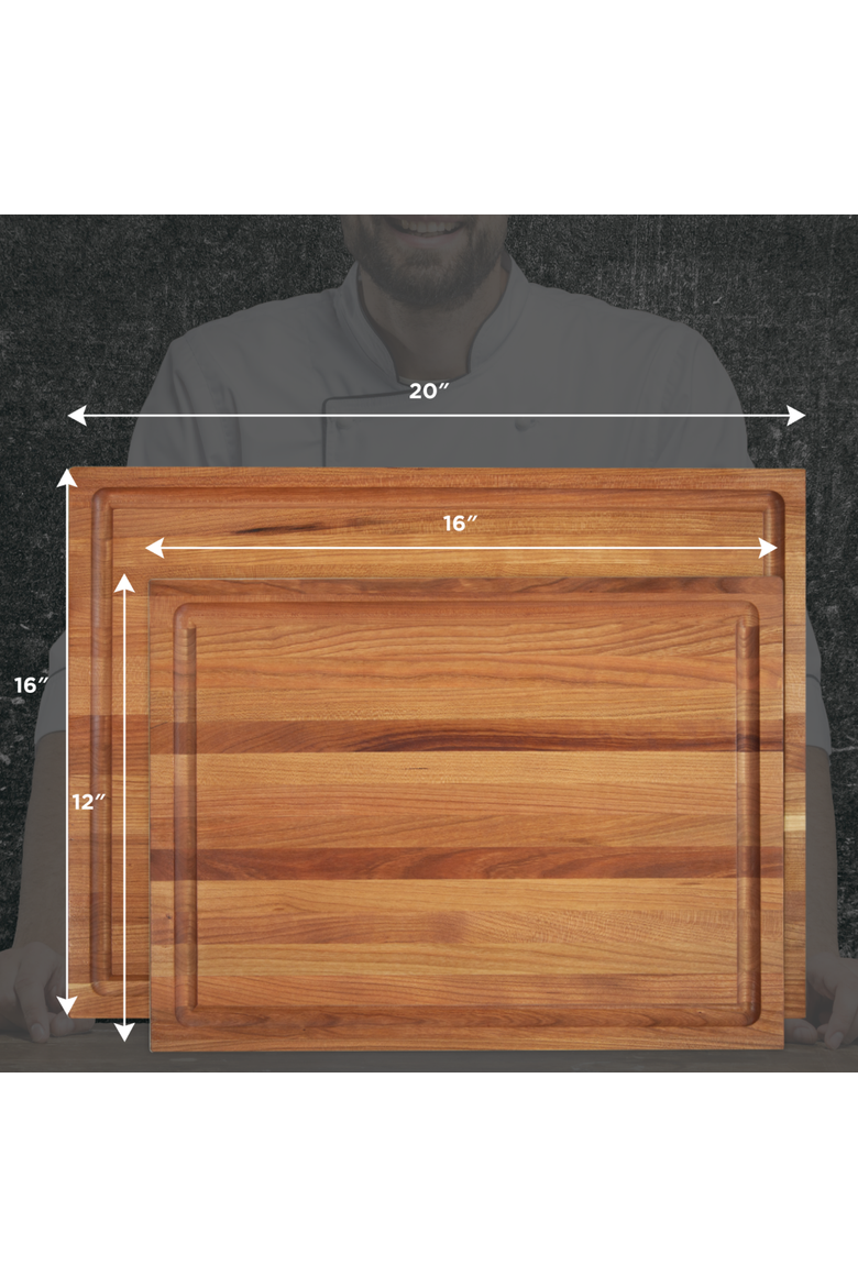 Classic Wood Reversible Cutting Board, Alternate, color, Cherry Wood - 20x16x1.5 In.