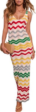 VICI Collection Gerie Open Stitch Maxi Sweater Dress