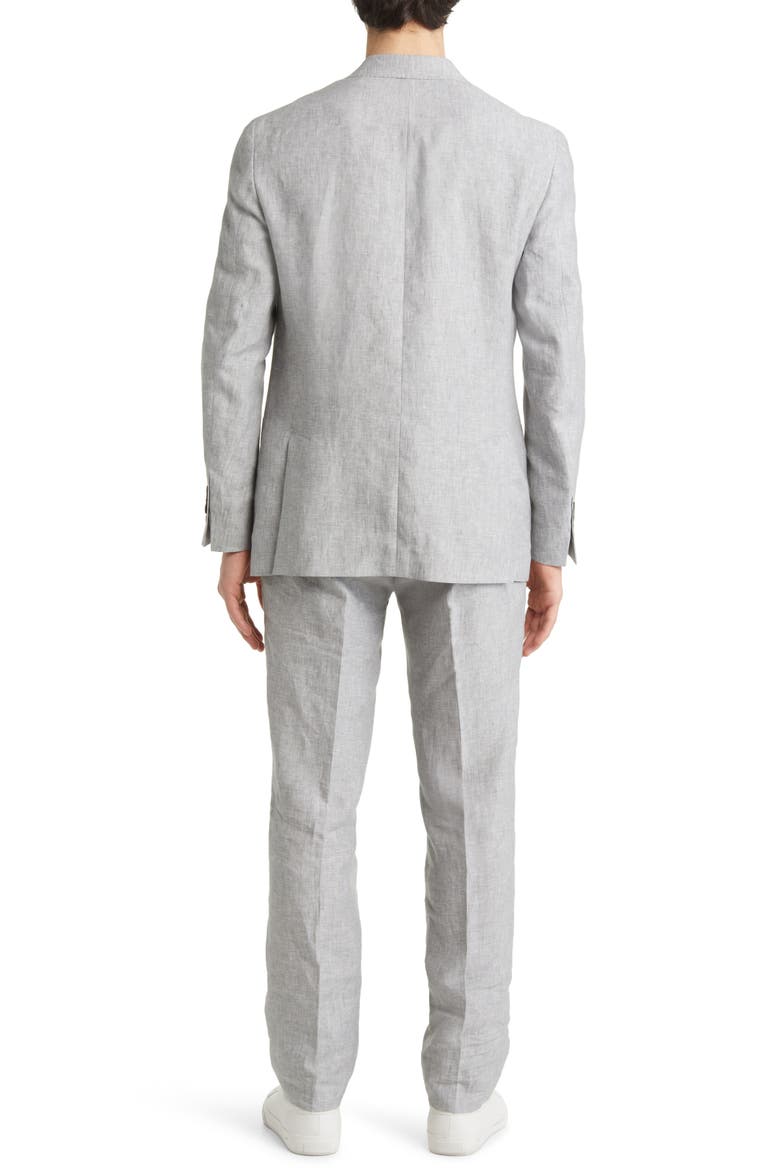 New York Super Soft Linen Suit, Alternate, color, GREY