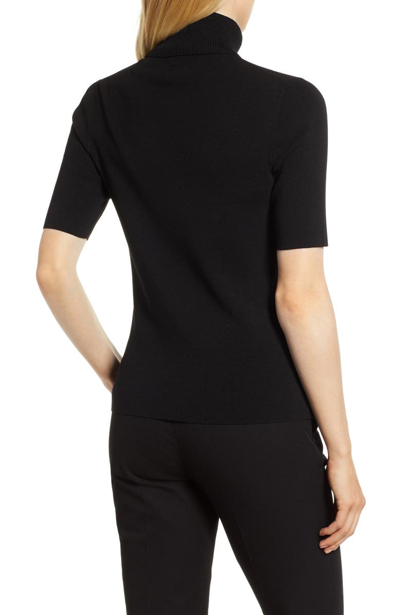 Anne Klein Short Sleeve Turtleneck Sweater, Alternate, color, 
