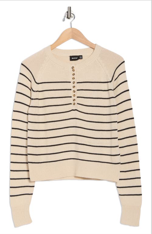 Rd Style Stripe Cotton Blend Henley Sweater In Multi