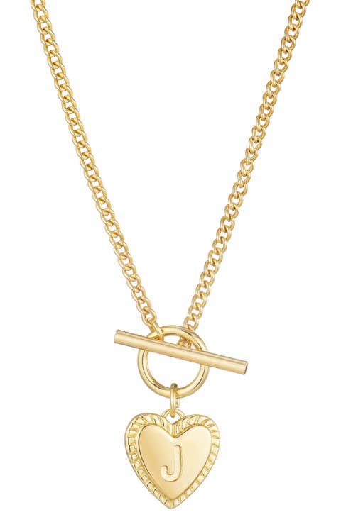 Initial Heart Toggle Necklace